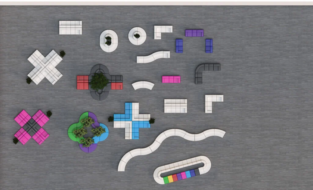 Mondrian modular furniture showcase by Luxe Modern Rentals - Image 1