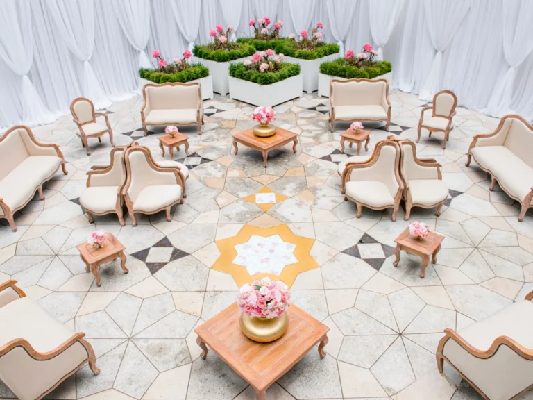 Luxury gala event setup with modular furniture rentals by Luxe Modern Rentals Toronto