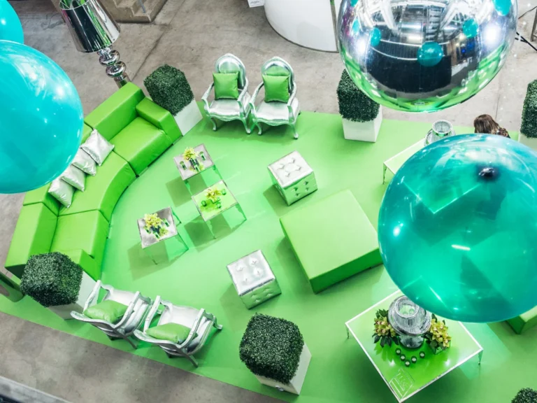 Modern modular seating furniture rentals for a gala event