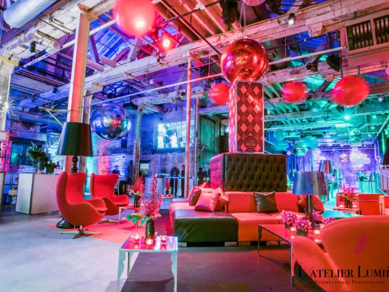 Vibrant modular seating by Luxe Modern Rentals Toronto