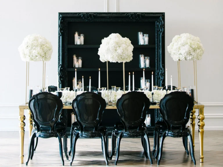 Luxury dinner event seating with furniture rentals by Luxe Modern Rentals Toronto