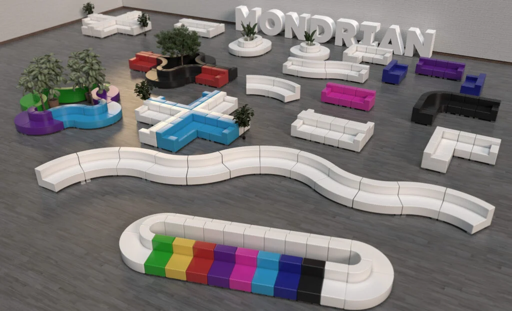 Mondrian modular furniture showcase by Luxe Modern Rentals - Image 2