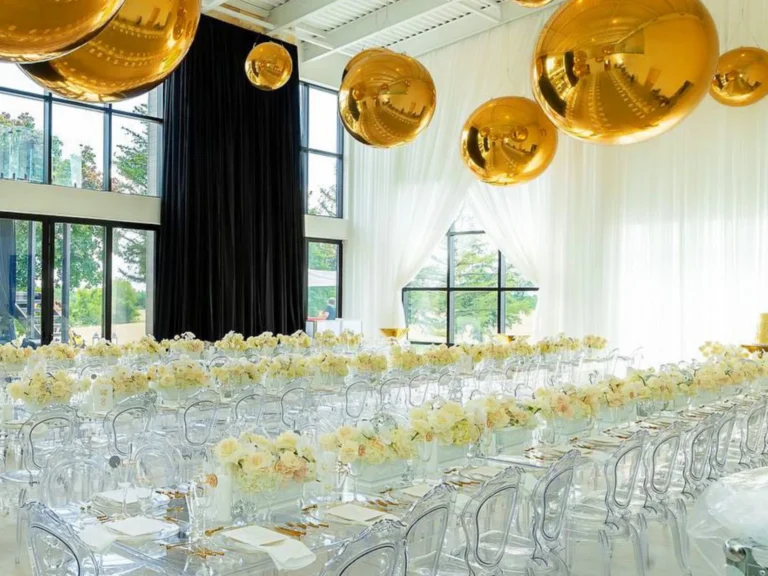 Luxury dinner event seating with furniture rentals by Luxe Modern Rentals Toronto