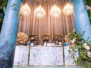 Branded gift bar provided by Luxe Modern Rentals Toronto