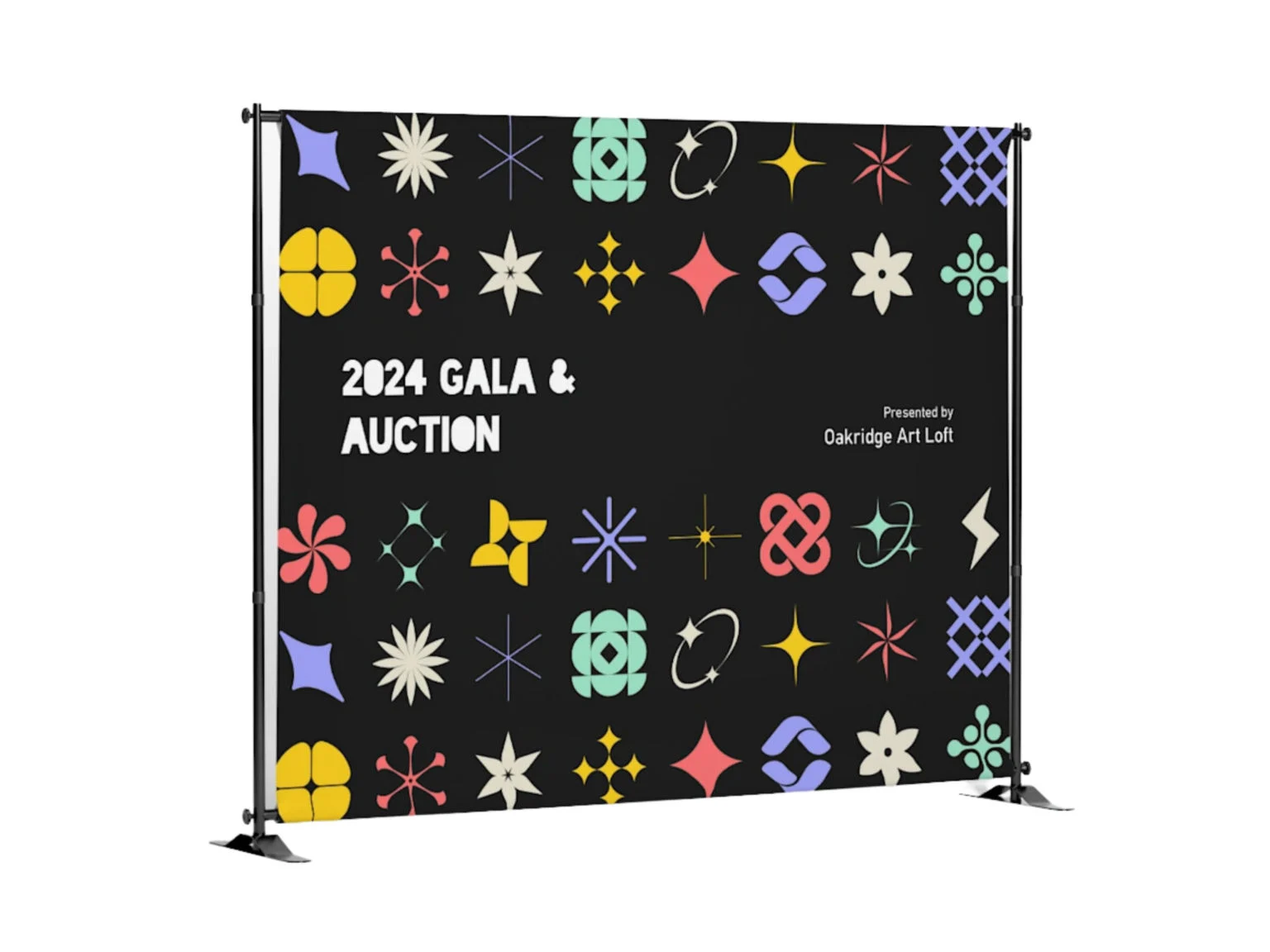 Backdrop for Oakridge Art Loft 2024 Gala & Auction